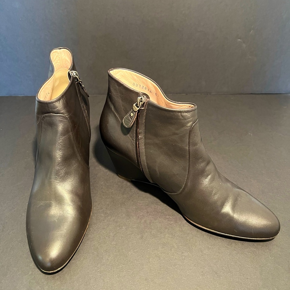 Salvatore Ferragamo Brown Leather Ankle Boot